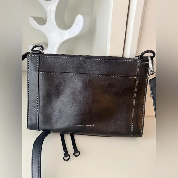 REBECCA MINKOFF MAB Studded Leather Crossbody Purse Bag Women’s Black NEW - Picture 13 of 15